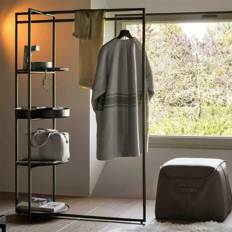 Итальянская легкая роскошная вешалка для хранения, напольная стойка для спальни, домашняя стойка для хранения, минималистичная креативная подвесная стойка