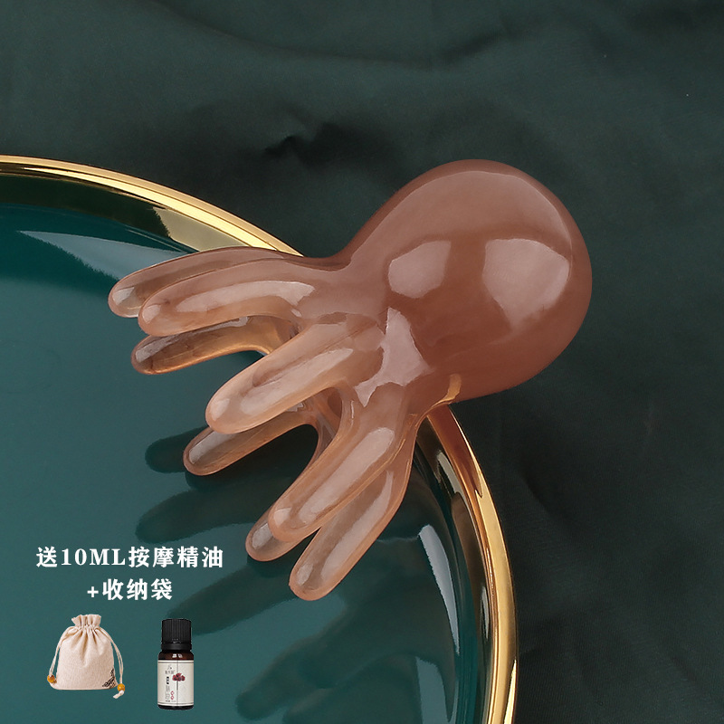 Pein de masaje de pulpo de ocho garras de cabeza masajeador de meridianos agarrar puntos de acupuntura