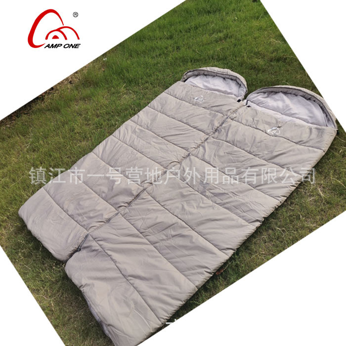 成人户外春秋款情侣款可对拼露营信封睡袋加厚加宽保暖