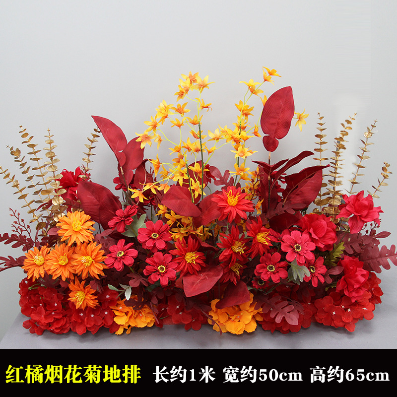 新商品の結婚祝いの大きいタイプの花を並べて絹の花の完成品の装飾をシミュレーションします。|undefined