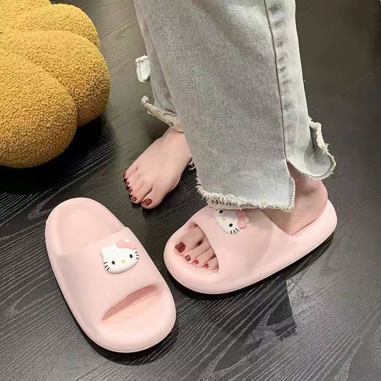 Eva Dung Slippers Women's Summer Home Bathroom Non-slip Deodorant Thick Bottom Couple Cartoon New Sandals and Slippers