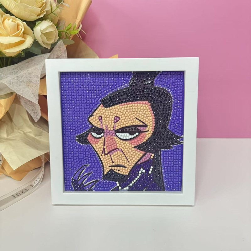 Nueva pintura de diamantes Nezha para niños hechos a mano bricolaje dibujos animados Sanrio pegatinas de mampostería juguetes de diamantes adhesivos para niñas