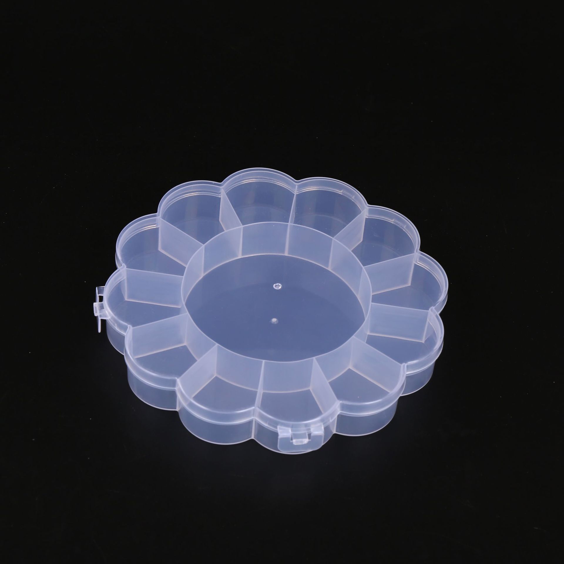 Pp material Plum Blossom caja de plástico pequeña banda de goma pulsera DIY compartimiento de joyería tocado caja de almacenamiento caja de plástico Mermaid