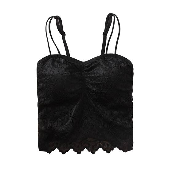 Large size lace beautiful back tube top fixed latex breast pad high elastic gathered base sling plus fat girl underwear