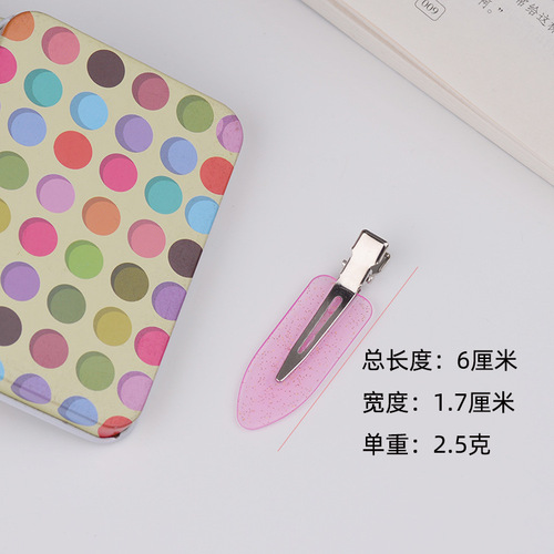Wholesale Cream Glue Accessories DIY Invisible Hair Clips Cartoon Glitter Transparent Hair Clips Handmade Accessory Material Kit Manufacturer