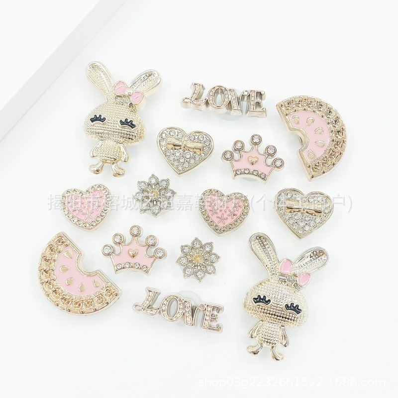 Accesorios de zapatos Croc para mujer, lindas hebillas de zapatos, accesorios de flores para zapatos diy, hebillas decorativas de dibujos animados extraíbles, lindos ins