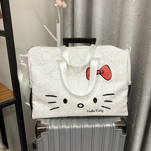 HelloKitty cartoon cute big bag shoulder large capacity Hello Kitty portable fitness bag crossbody travel bag
