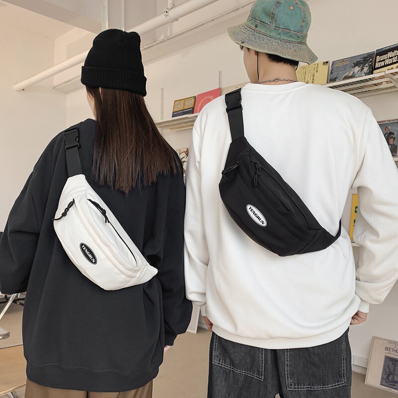 Mobile Phone Waist Bag Trendy Brand Men's Chest Bag Japanese Style Simple Lightweight Single Shoulder Small Backpack Women's Casual Sports Crossbody Bag Men's