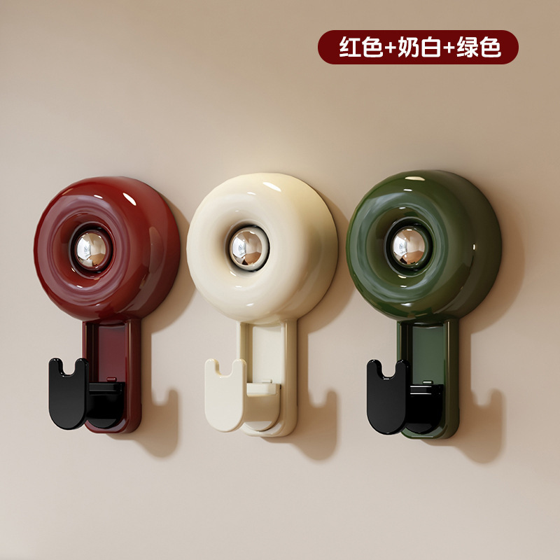 中古风大号吸盘挂钩家用门后免打孔多功能衣帽粘钩厨房收纳神器|undefined