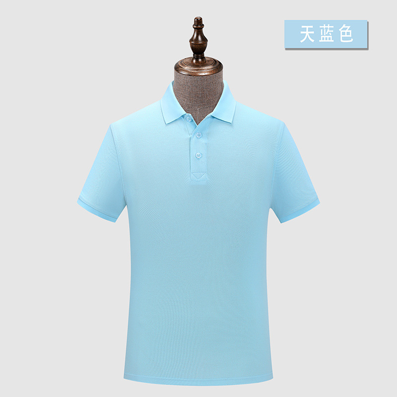 210g transpirable sin encogimiento no se desvanece color sólido solapa manga corta ropa de trabajo cultural publicidad camisa camiseta logotipo personalizado