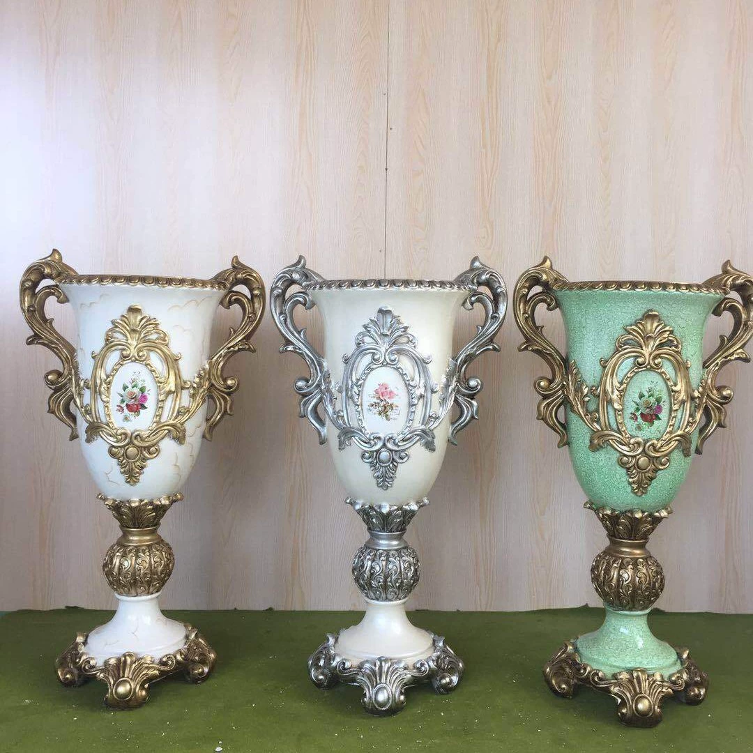 Европейский стеклопластиковый трофейный вазон мебель мягкое украшение напольный общий flower pot вилла роскошный напольный цветочный горшок новый китайский стиль