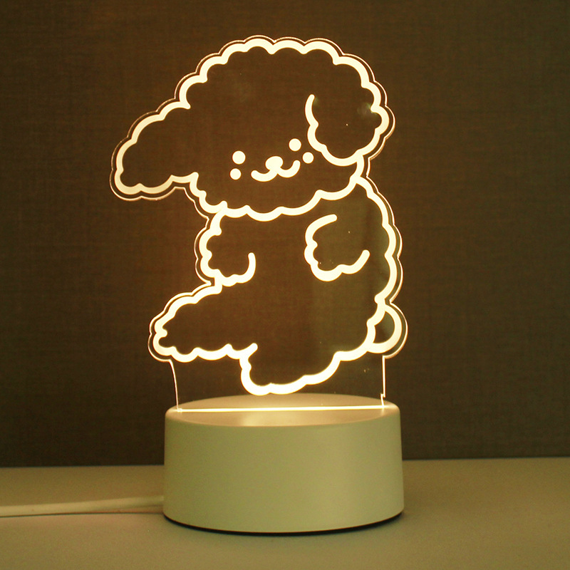 3d小夜灯卸売り来図創意プレゼント電気スタンドクロスボーダー爆金雰囲気ベッドヘッドライト定アクリル製ロゴ|undefined
