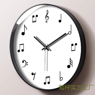 Music Art Training Center Classroom Clocks and Wall Clocks Creative Simple Notes Fashion Final Notes Wall Clocks