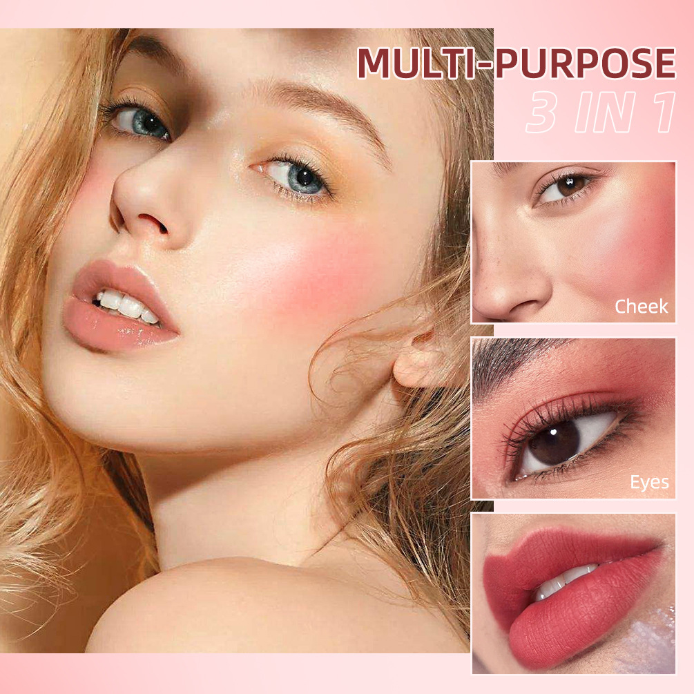 QiBest Liquid Blush Silky Natural Makeup Brightening Water Rouge Blush Non-fading Rouge Powder Cream