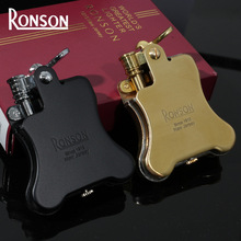 日本正品ronson朗森班卓琴煤油老式复古R01创意经典个性铜火机
