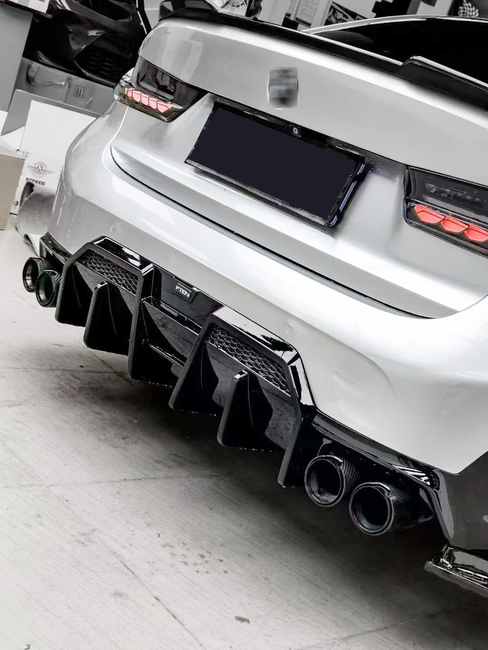 Suitable for BMW 3 Series G20G28 late LCI modified with VTEN second-generation rear lip V2 rear spoiler small body kit and tailpipe
