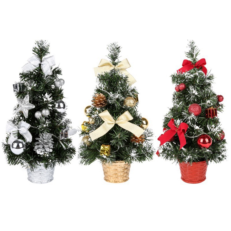 Luxury Gold Christmas Desktop 40CM Dining Table Decorative Lamp ins New Year Decoration Premium Mini Tree_voghion.com