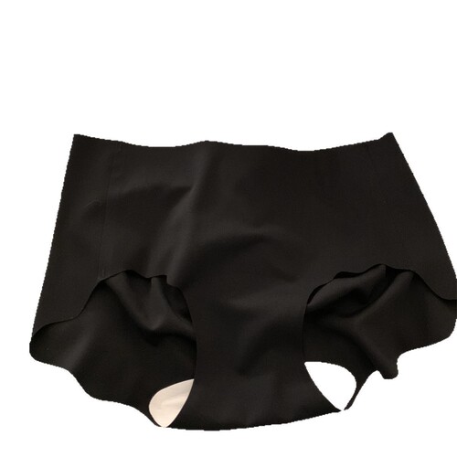 Girl's Mocha Color Cream Foundation Powder Bottoms, Invisible Ice Silk, Pure Cotton, Extended Waist, 7A Antibacterial, Hip-Hugging Mid-Rise Underwear