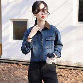 韩版宽松牛仔衬衫外套女2025春秋新款设计感叠穿显瘦休闲开衫衬衣