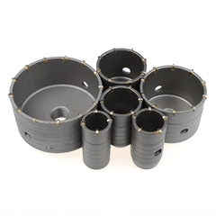 Wall Hole Saw Electric Hammer Drill Bit Set of 8, Square Handle, Round Handle, Cement Brick Wall Hole Saw, Air Conditioner Pipe Drilling