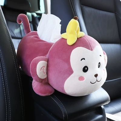 Decoration Supplies for Women — Car tissue box/set - banana-monkey-bean-paste