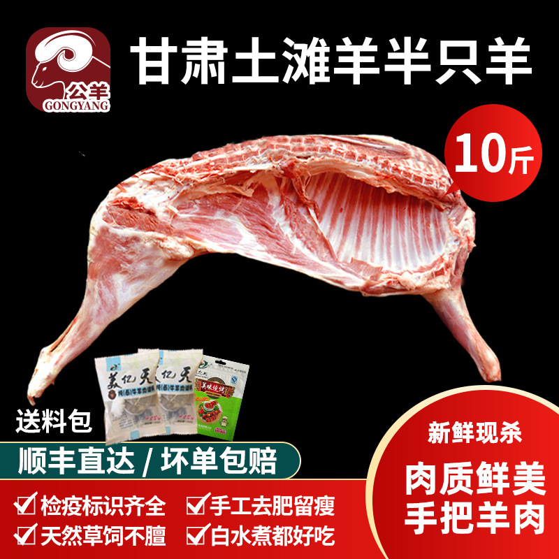 半只羊甘肃羊羔肉羊肉新鲜现杀宁夏整只土滩羊肉羊排羊腿年货礼盒