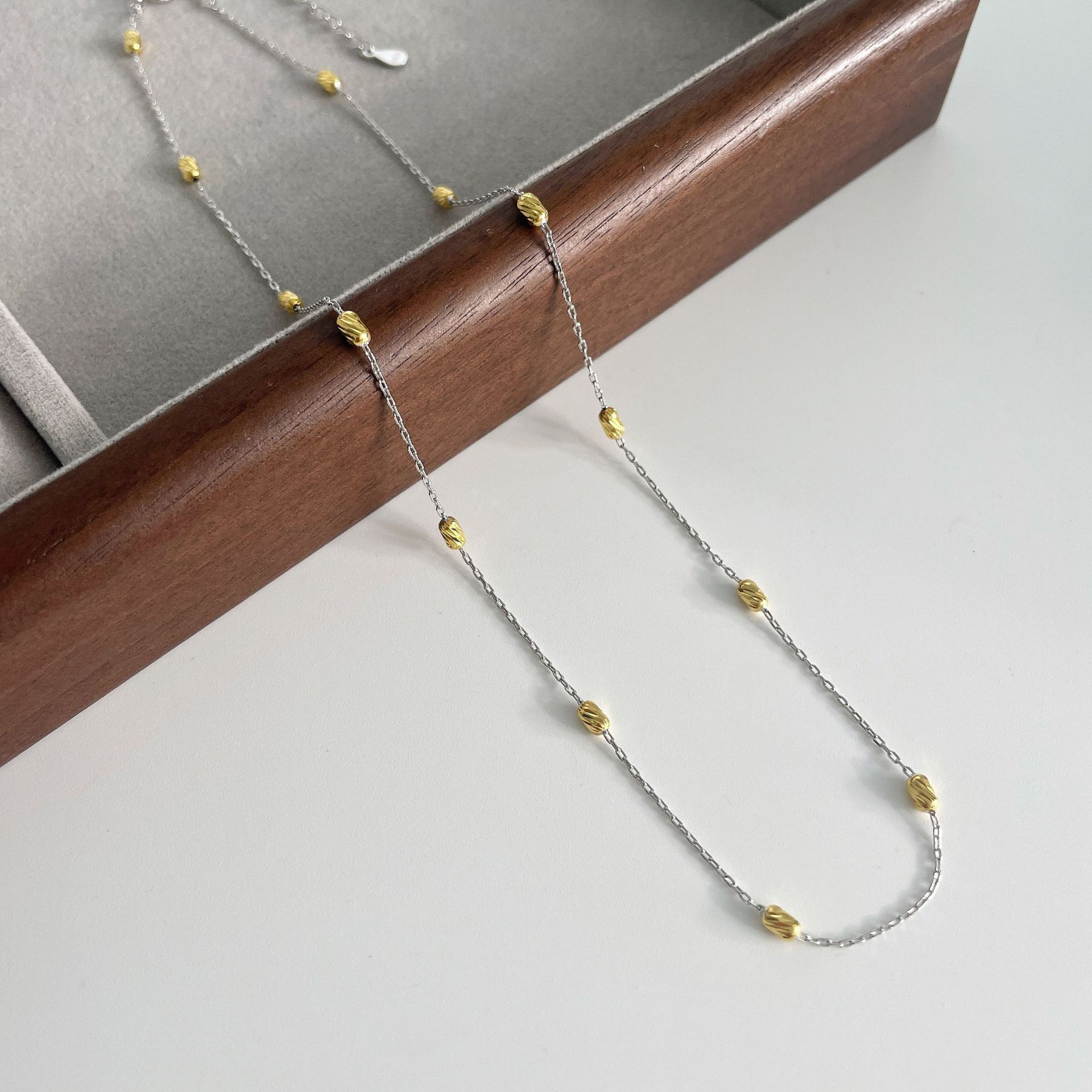 Plata De Ley 925 Geométrico Collar display picture 5