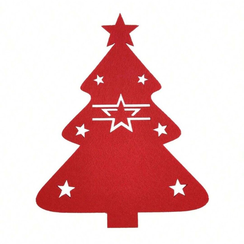 新しいクロスボーダークリスマスナイフフォークフレームヘラジカ天使雪花食器フェルトテーブル装飾品クリスマスツリー食器|undefined