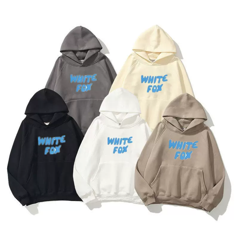 跨境外贸秋冬卫衣男女士WHITE恶魔岛FOX男女学生连帽潮牌款卫衣