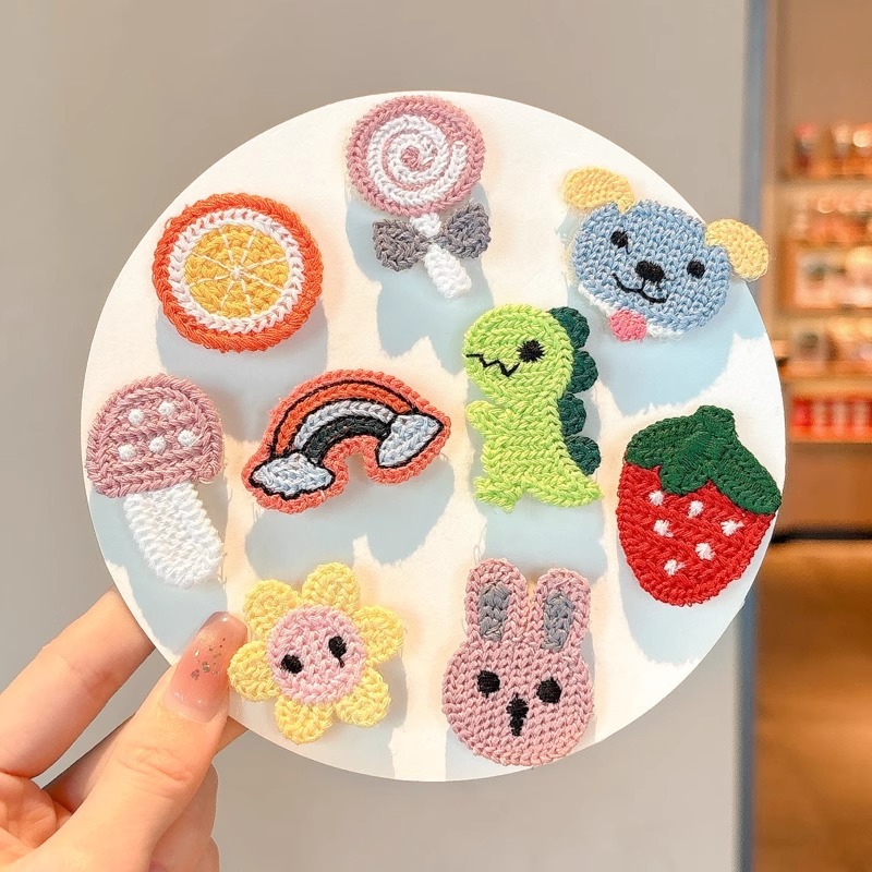 Lindo flequillo en la frente, artefacto de acabado de cabello roto para niños, bebé femenino, horquilla de cabello, tocado de velcro para bebé