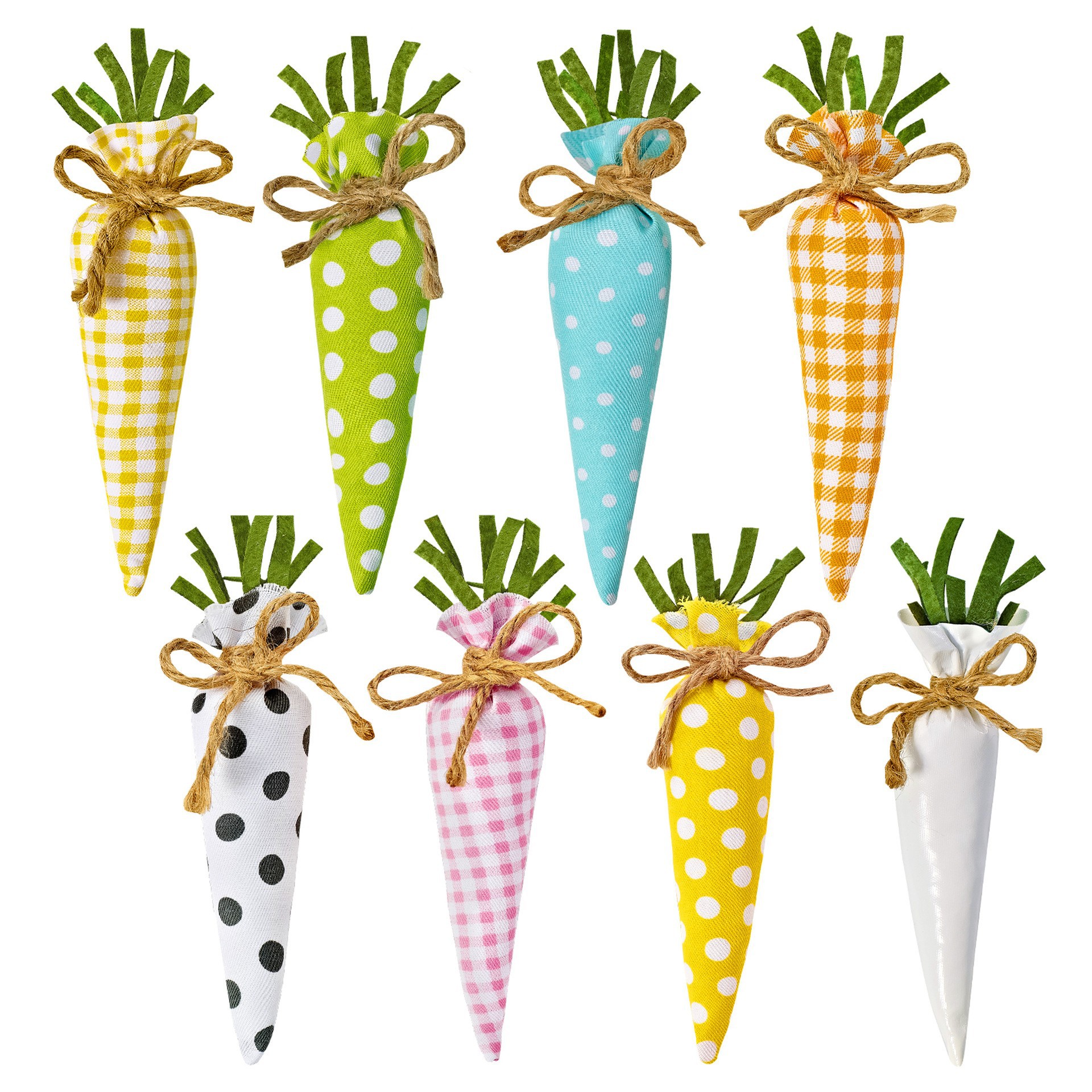 Zanahoria transfronteriza de Pascua de ocho piezas set decoración cuadrada impresión de manchas colgante de rábanos de color props de fiesta