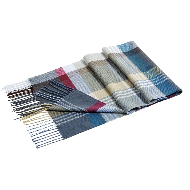 Autumn and Winter Imitation Cashmere Men's Scarf, Plaid Style, Couple Style, Warm Neck Scarf, Versatile British Style, Gift Included