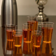 航空杯一次性透明硬塑杯加厚防烫水晶杯试饮杯logo太空塑料杯批发