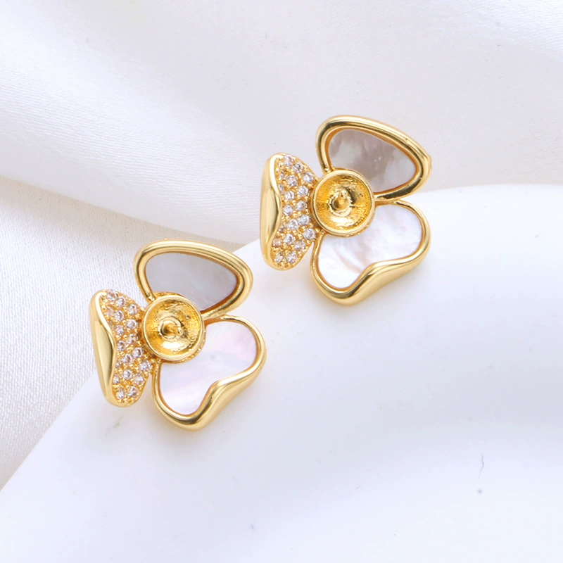 Серьги из серебра 925 пробы с иглой и цветком из перламутра для женщин, легкие роскошные модные циркониевые серьги, простые универсальные ювелирные аксессуары своими руками