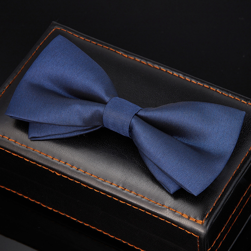 ↤↤↤우아한 블루 골지 보타이