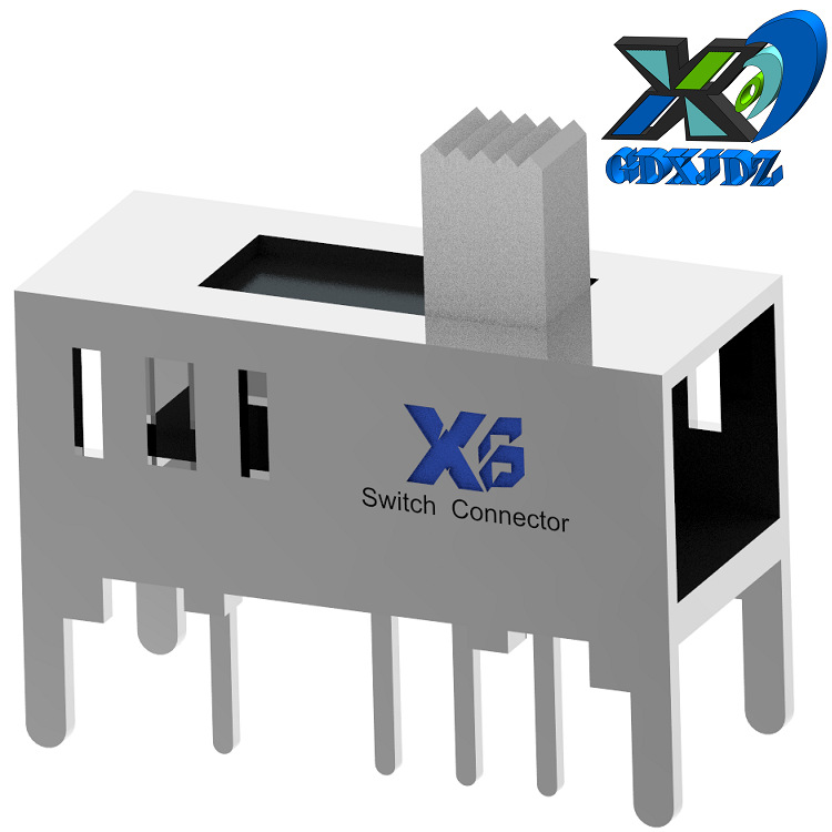 迷你3位拨动开关1P3T 直柄3段滑动开关单排 批发单极三档开关4脚