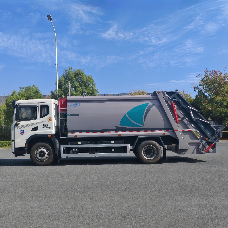 Purely Electric Compressed Garbage Truck with 15 Cubic Meters Volume and 300 Kilometers Range, Sanitation and Garbage Collection Truck, Garbage Transport Truck