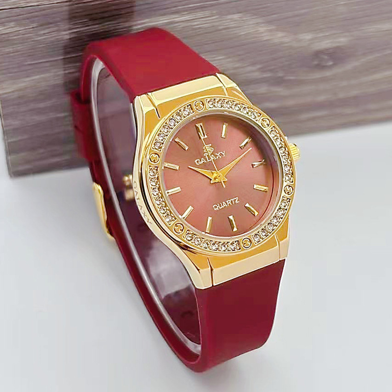Galaxy Cross-Border In-Stock Student Watches Casual Vintage Light Luxury Style Quartz Silicone Strap Women's Watches Wholesale Galaxy Cross-Border In-Stock Student Watches Casual Vintage Light Luxury Style Quartz Silicone Strap Women's Watches Wholesale