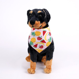 Cross-Border Cute Style Pet Saliva Towel, Cat Plaid Bib, Christmas Accessories, Small Size Dogs Dog Triangle Towel