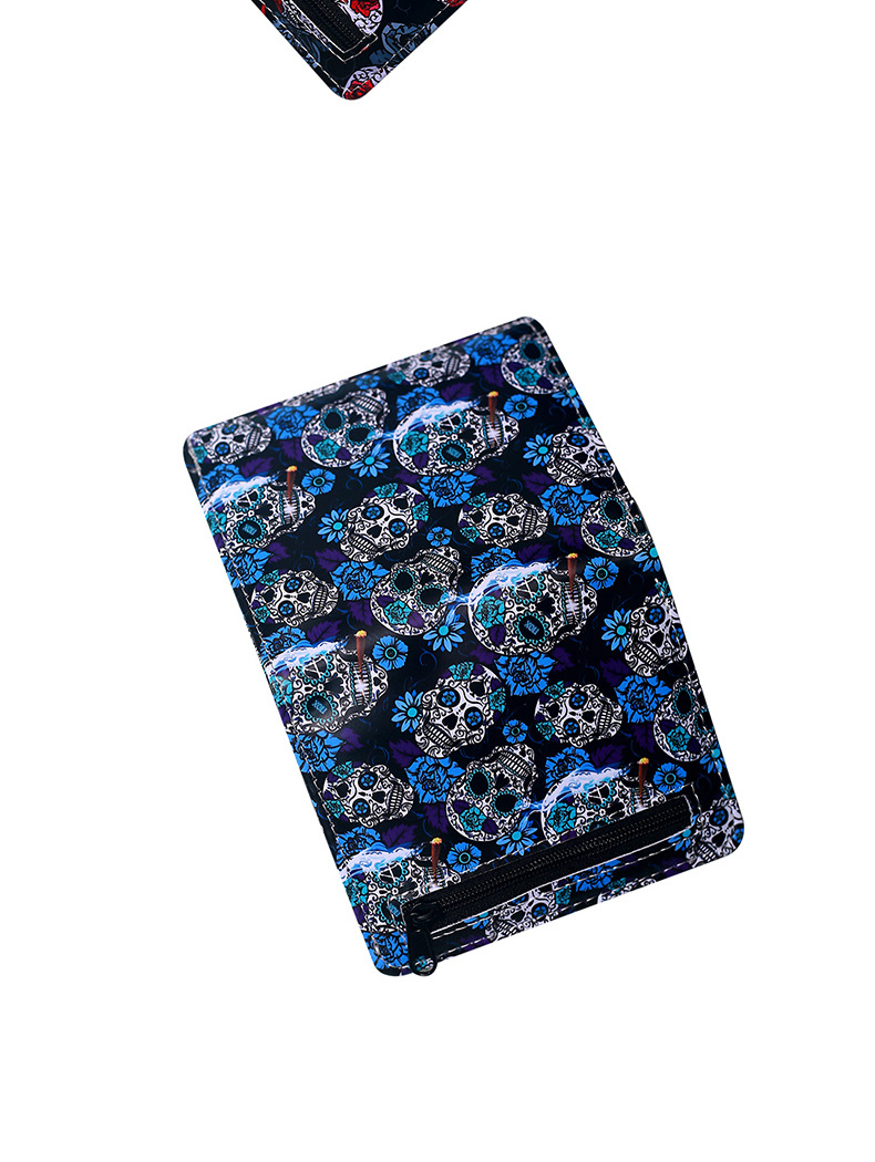 37g Weight Nylon Lining Material Open Closure Type Small Wallets Bags Type 1 Piece Quantity Holiday, Party Occasion PVC Material Halloween Festival Skull Pattern All Seasons Season Unisex Gender Printing Design Retro, Cool Style Style Square Shape Unisex Skull PVC Open Small Wallets 10