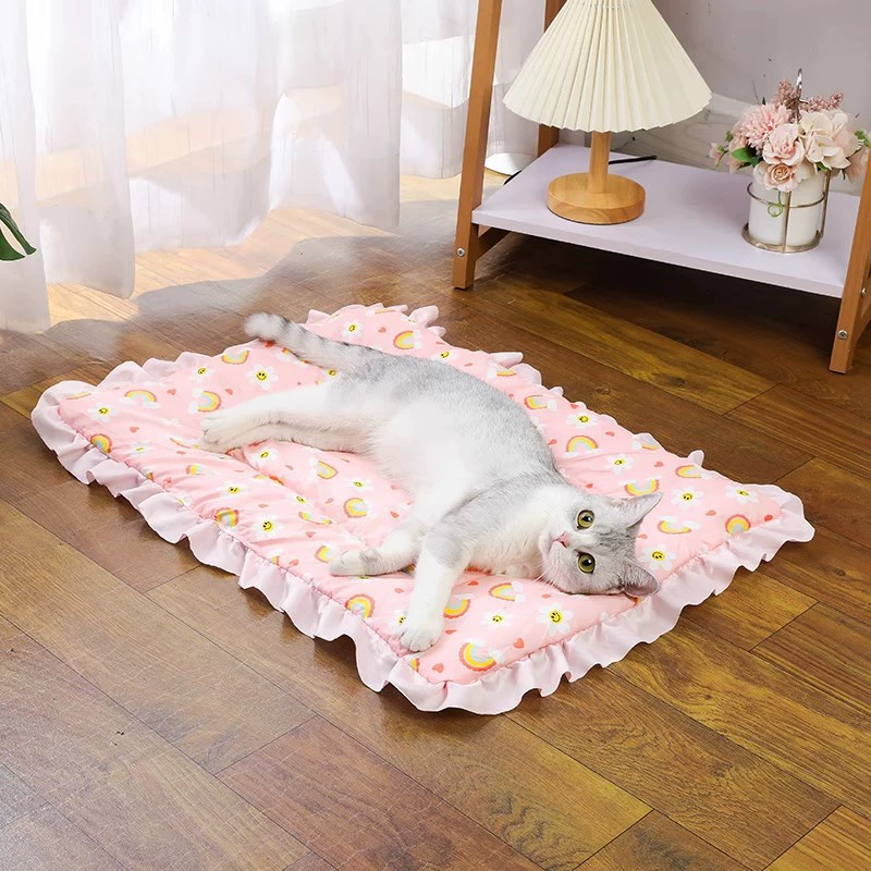 Кошачья/собачья подстилка четыре сезона, чеймокный домик для кота, котиное гнездо, постель для животных, хлопковая подстилка для сна, тёплые вещи для осени и зимы