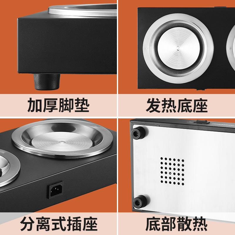 双头美式咖啡保温炉商用餐厅奶茶咖啡店全自动玻璃咖啡壶电热煲煮|undefined