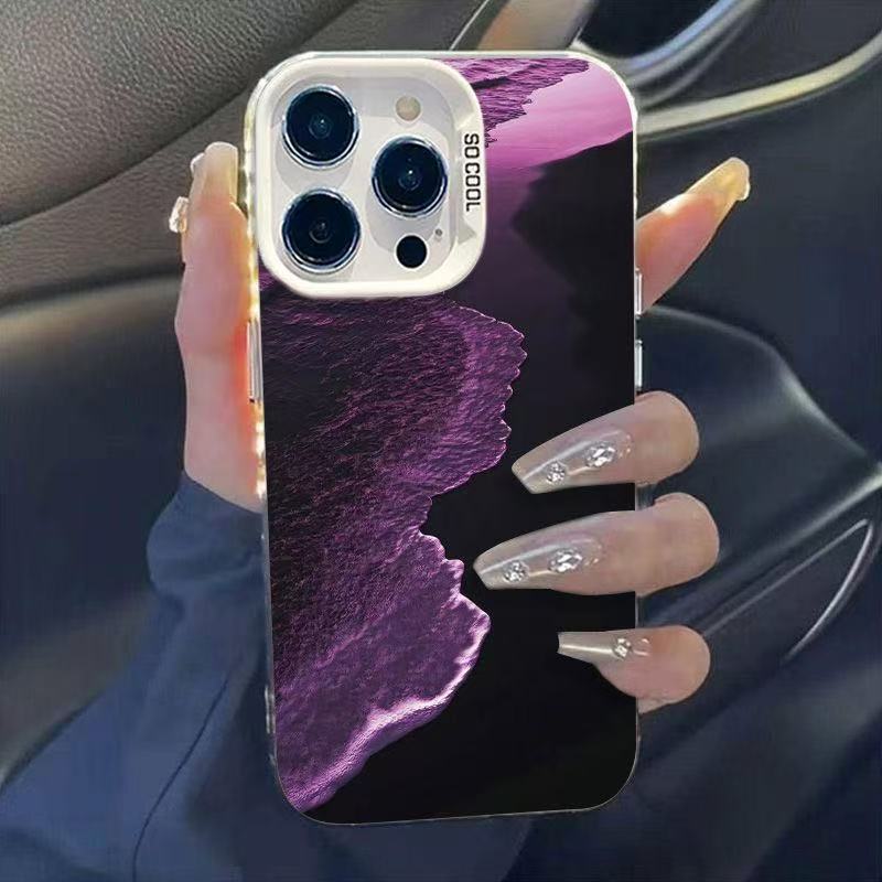 Nueva ola púrpura para iPhone 16 funda para teléfono móvil Apple 15promax/14 transfronterizo 13pro personalidad 12