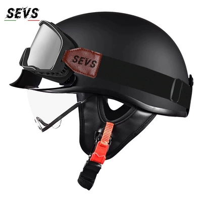Motosiklet kaskı (dəbilqə) — motorcycle helmet for men and - semi-black-transparentlarge-frame-goggles-m