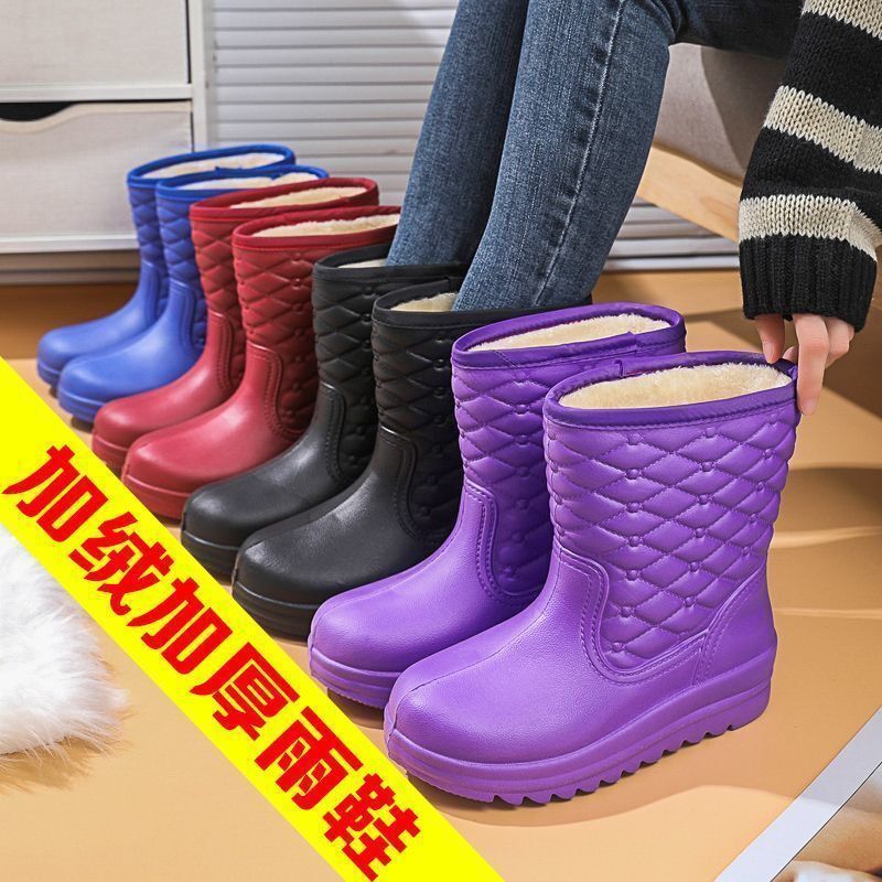 2025 invierno botas de nieve de lana impermeables zapatos de nieve impermeables EVA botas cálidas ligeras antideslizantes image 1