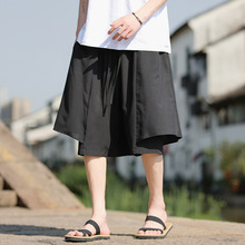 2025夏季新款男士潮流个性纯色短裤日系大码宽松阔腿裤
