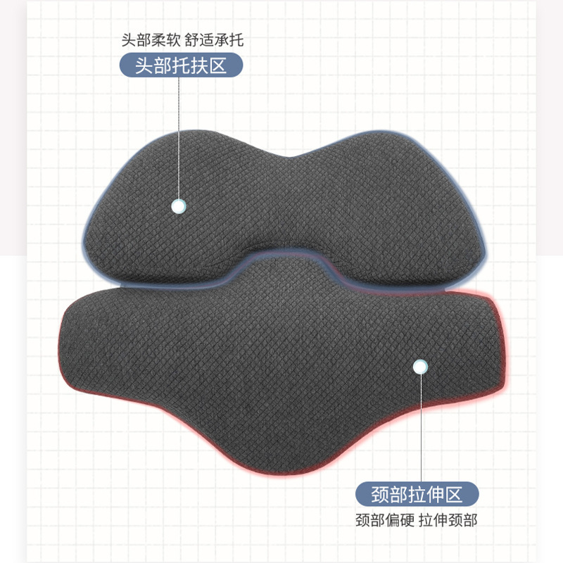 Cross-border slow rebound memory foam combination neck traction pillow, detachable home single-use neck pillow for nap pillow wholesale