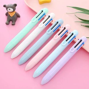 Girl's Heart Hand Account Pen Cute 6 Stationery High Color Value Ballpoint Pen Press Pen ins Student Color Macaron