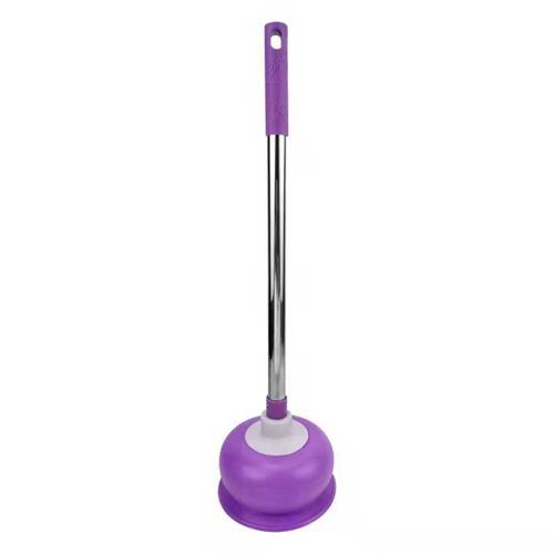 Household stainless steel handle toilet rubber leather suction removable toilet powerful one-shot pipe dredge factory batch