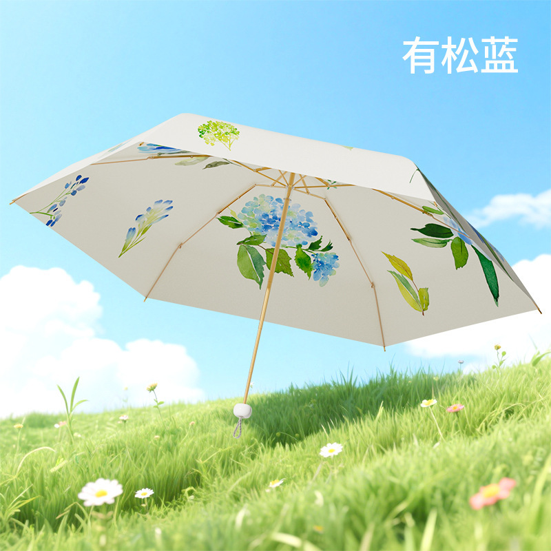 ミニカード日傘、日よけ、日焼け止め、晴雨兼用カプセル、見た目の良い女の子向けのコンパクトでポータブルな折りたたみ傘|undefined